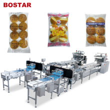 Machine à emballer de hamburger de pain de hamburger d&#39;écoulement automatique de Bostar